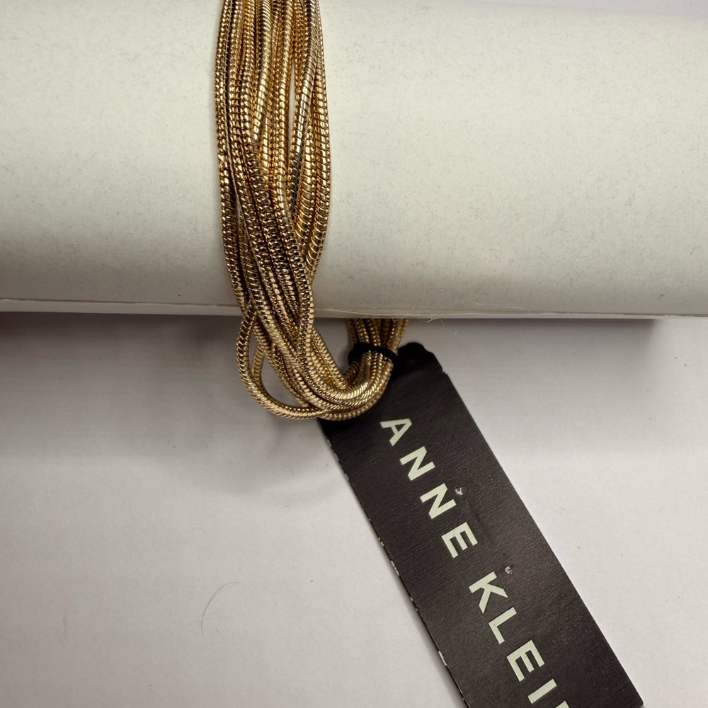 Anne Klein Layered Gold-Tone Multi Strand Bracelet